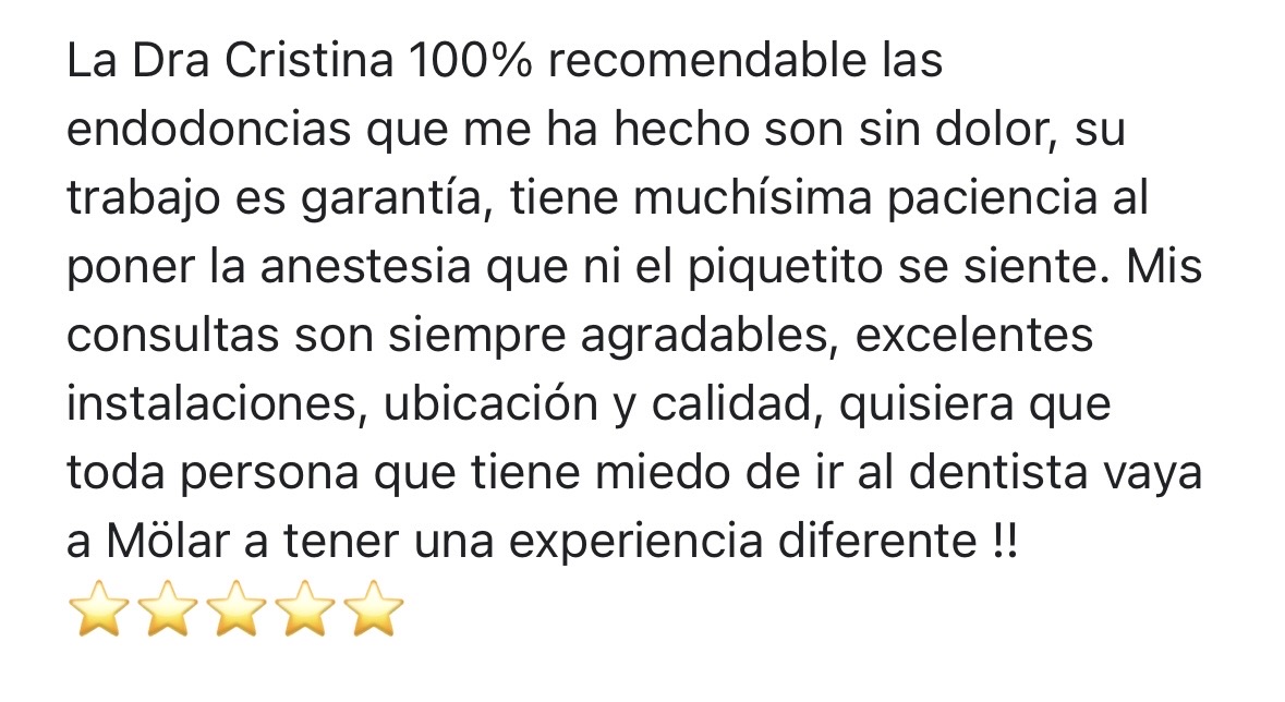 Testimonio de paciente por WhatsApp